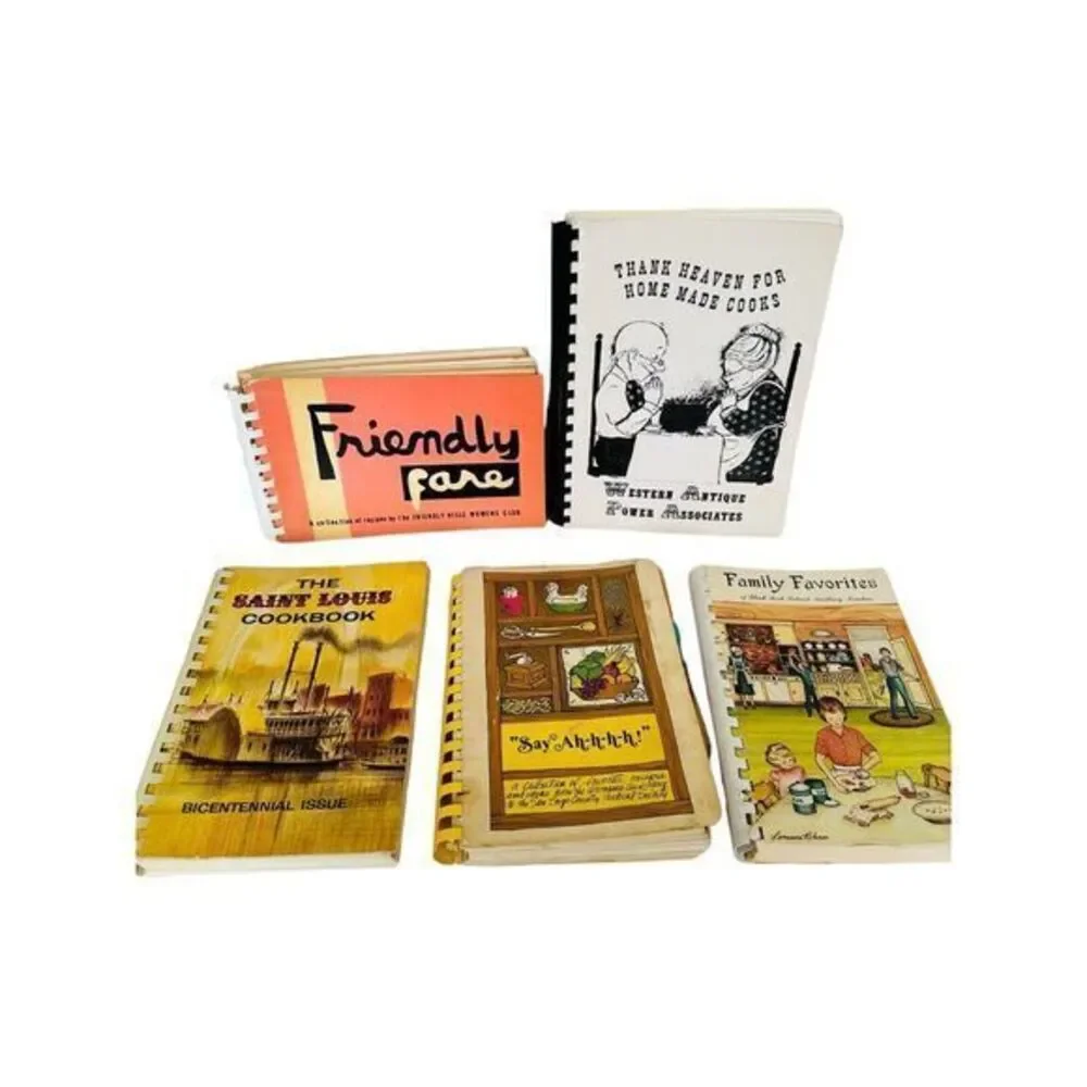 Lot‎ Of 5 Vintage Spiral Cook books Say Ah-h-h-h Family Fav. The St. Louis CB